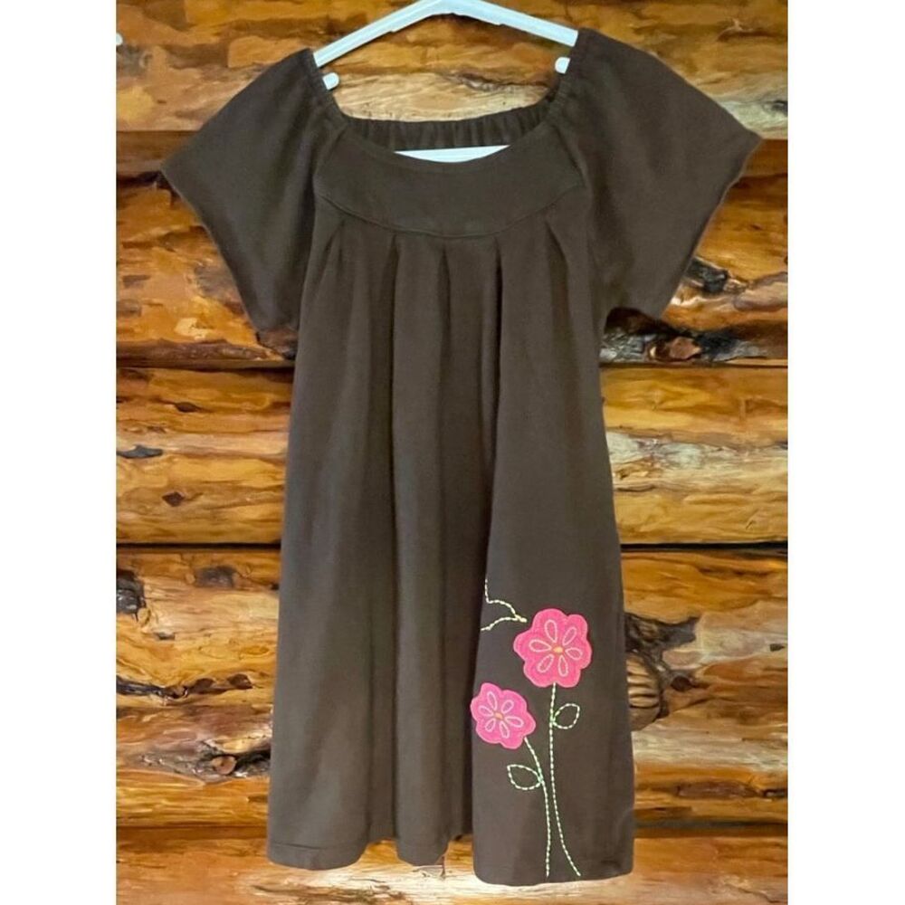 Carter's brown floral dress w/accents Size 6